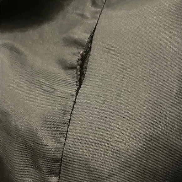 Donny Brook Womens Trench Coat Sz 14P Gray 100% Wool Lined Faux Fur Pocket - Picture 15 of 15